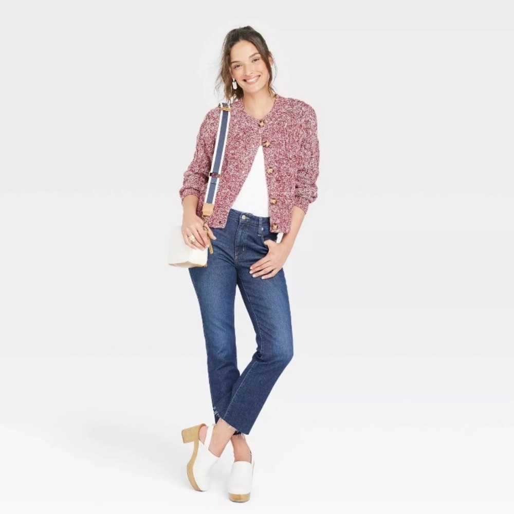Universal Thread Chunky Knit Button Down Sweater